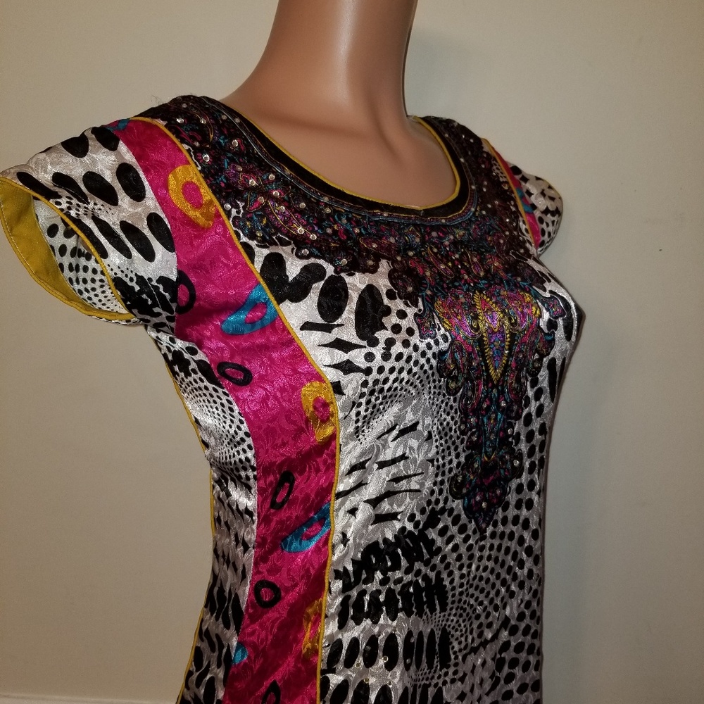 Vtg Satin Dress